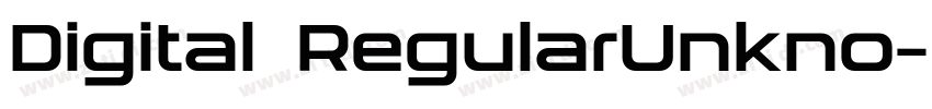 Digital RegularUnkno字体转换